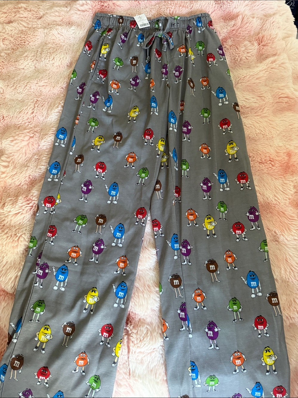 M&M's Gray Multicolor Pajama Pants